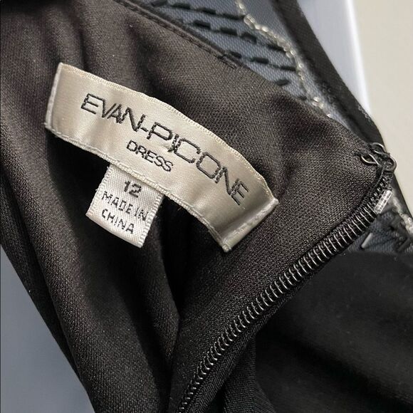 Evan Picone Beaded Shoulder Ruched Dress - Picture 4 of 8